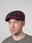 Кепка STETSON арт. 6170306 IVY CAP CHECK WOOL (красный / бирюзовый)